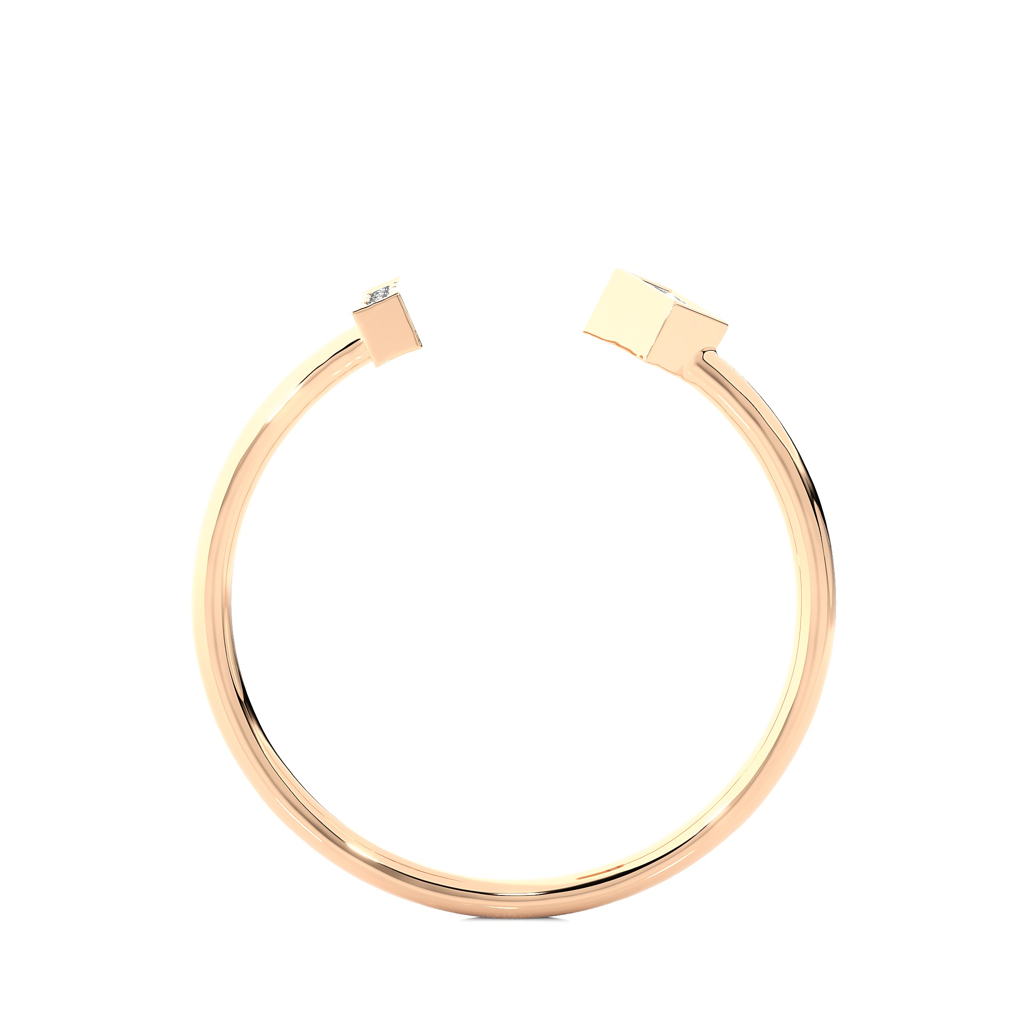 Light Minimalist Diamond Ring 3D print model_1