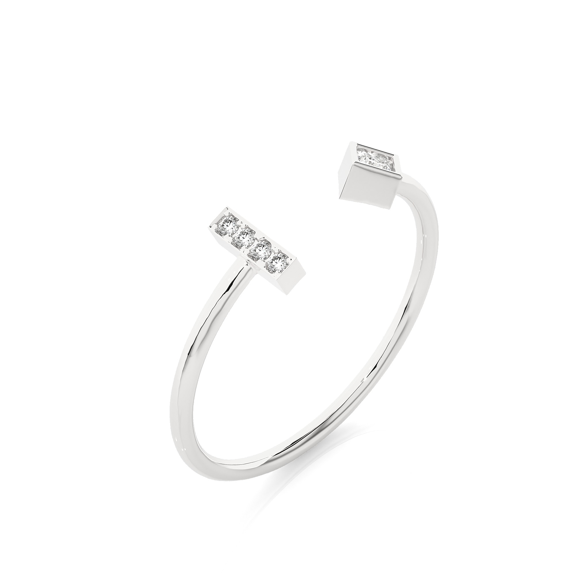 Light Minimalist Diamond Ring 3D print model_11