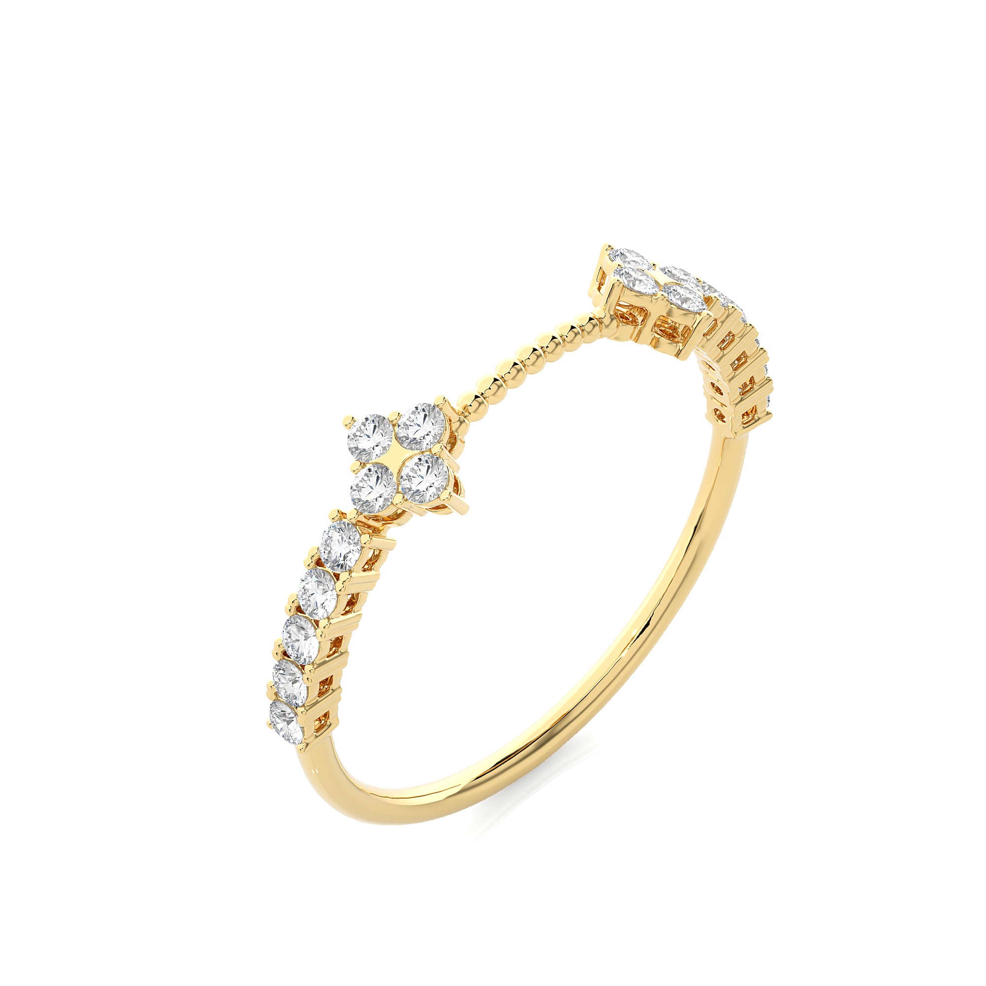 Light Minimalist Diamond Ring 3D print model_11