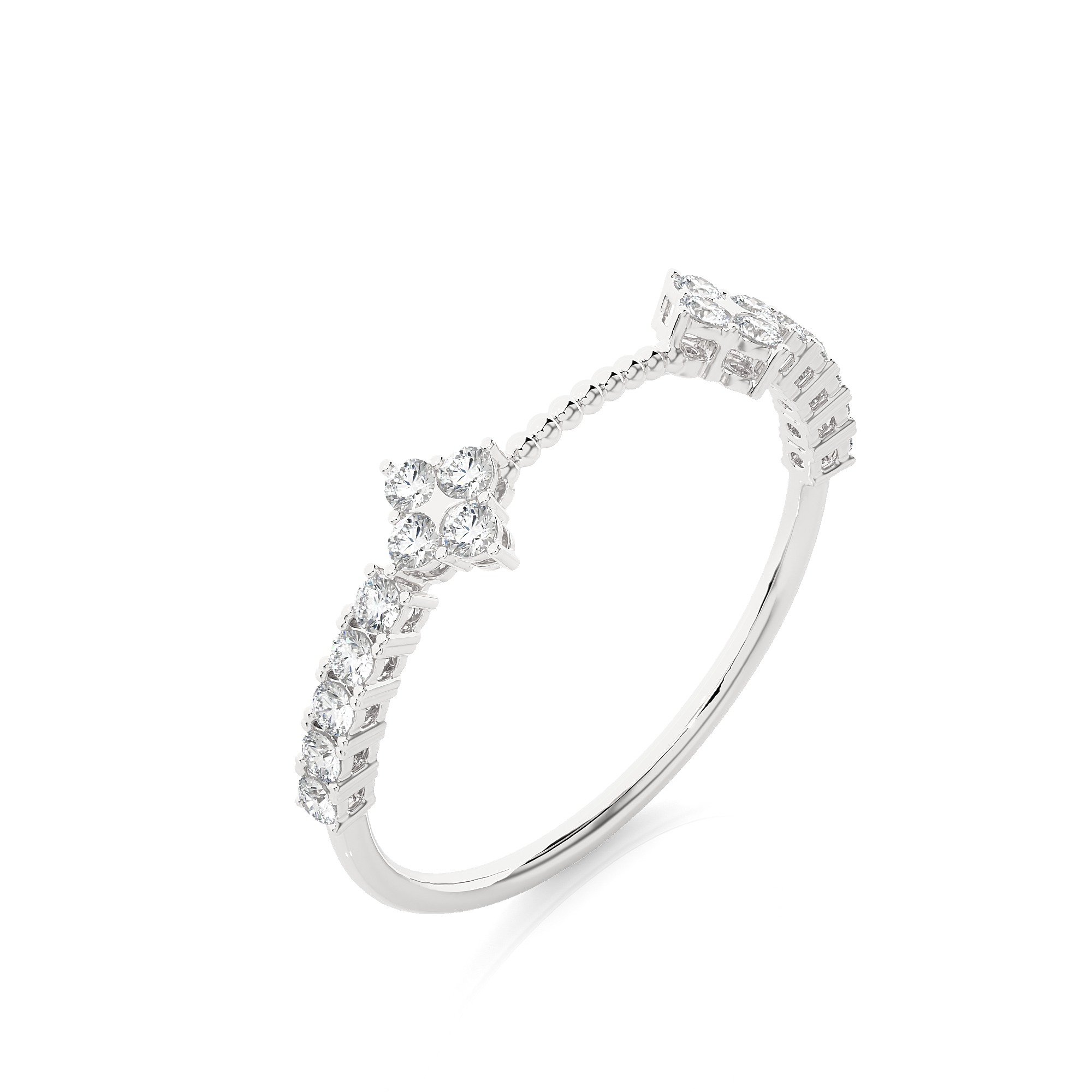 Light Minimalist Diamond Ring 3D print model_12