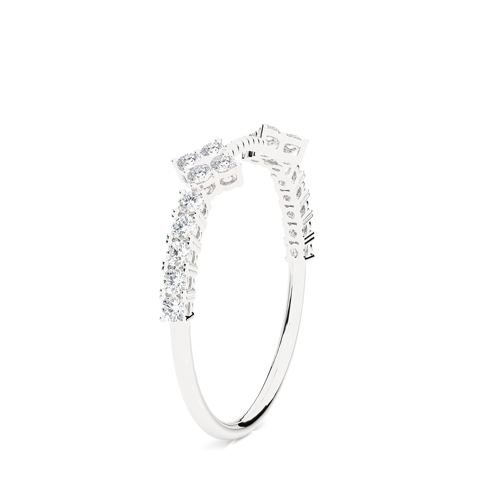 Light Minimalist Diamond Ring 3D print model_4