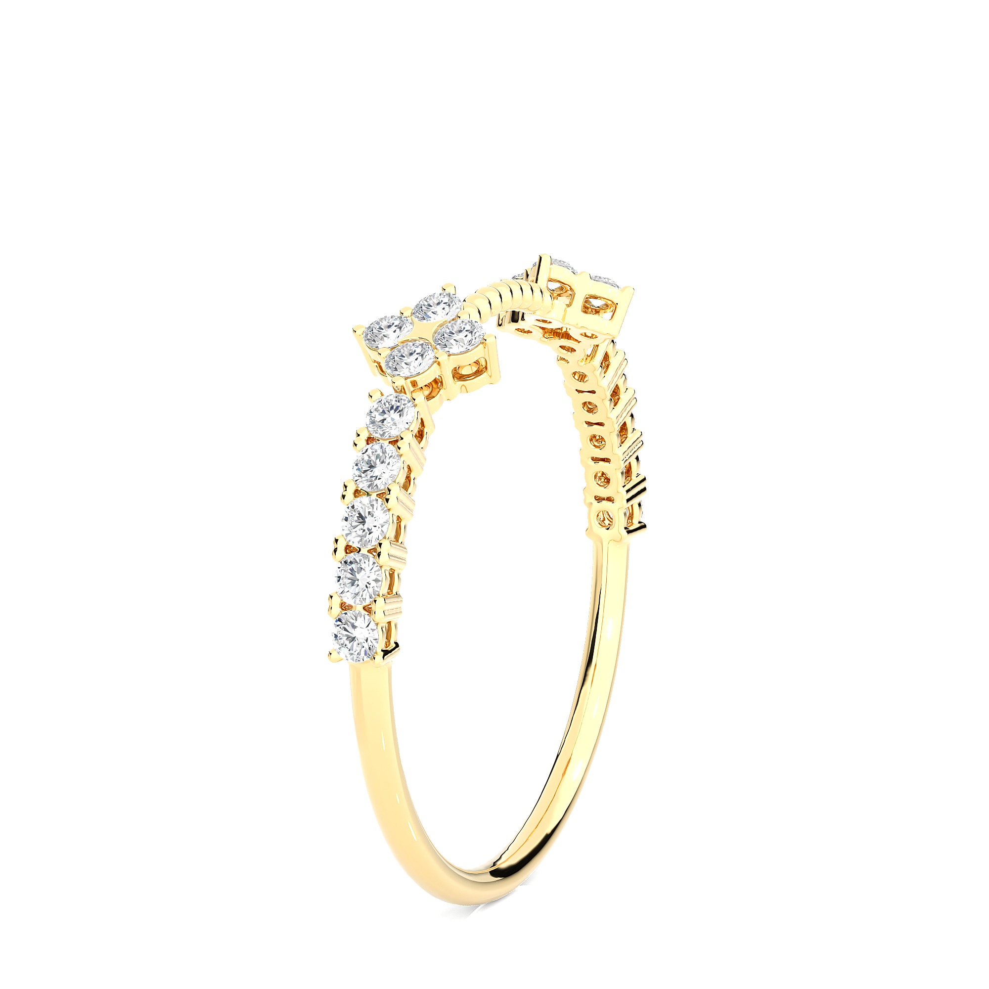 Light Minimalist Diamond Ring 3D print model_3