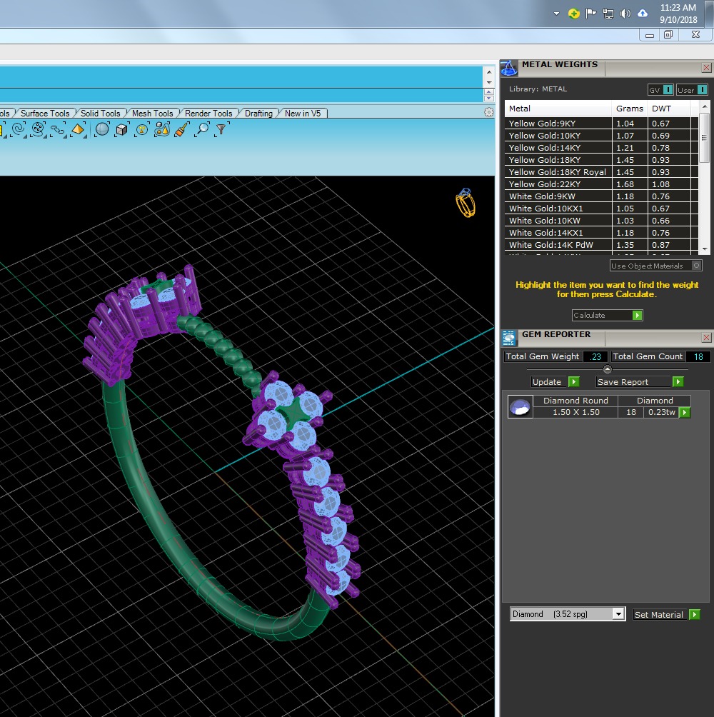 Light Minimalist Diamond Ring 3D print model_5