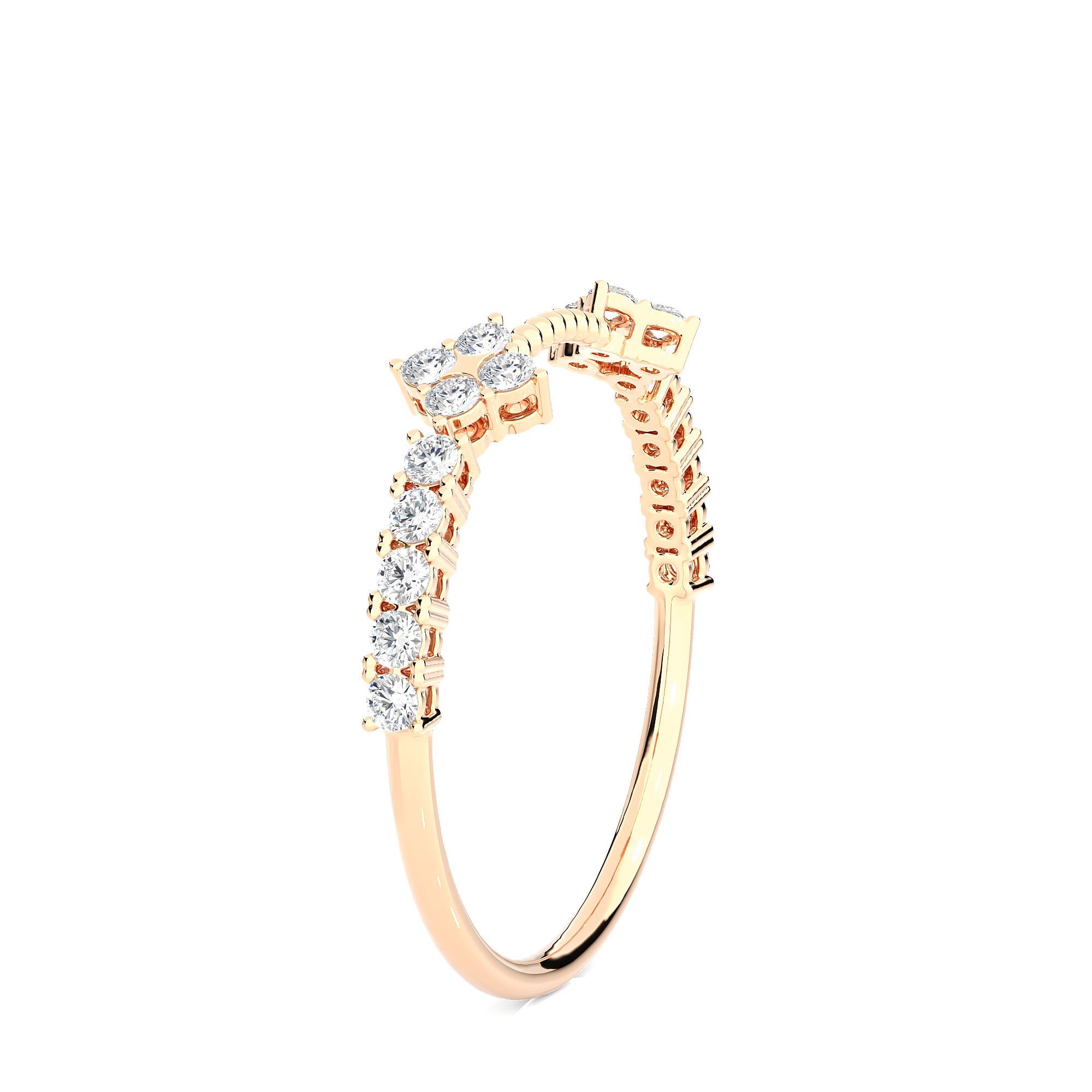 Light Minimalist Diamond Ring 3D print model_2