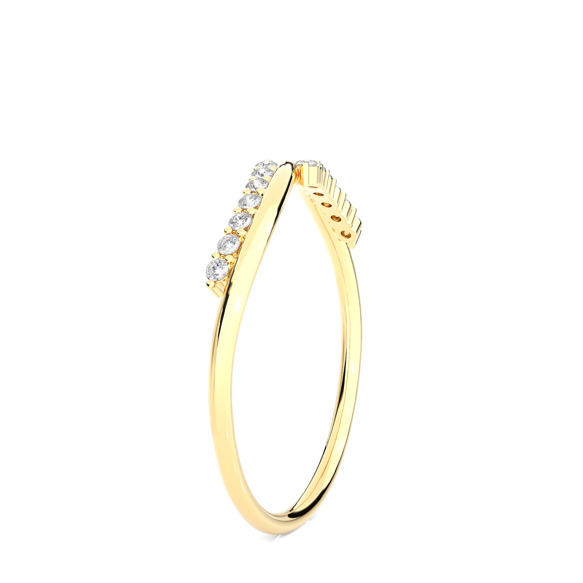 Light Minimalist Diamond Ring 3D print model_9