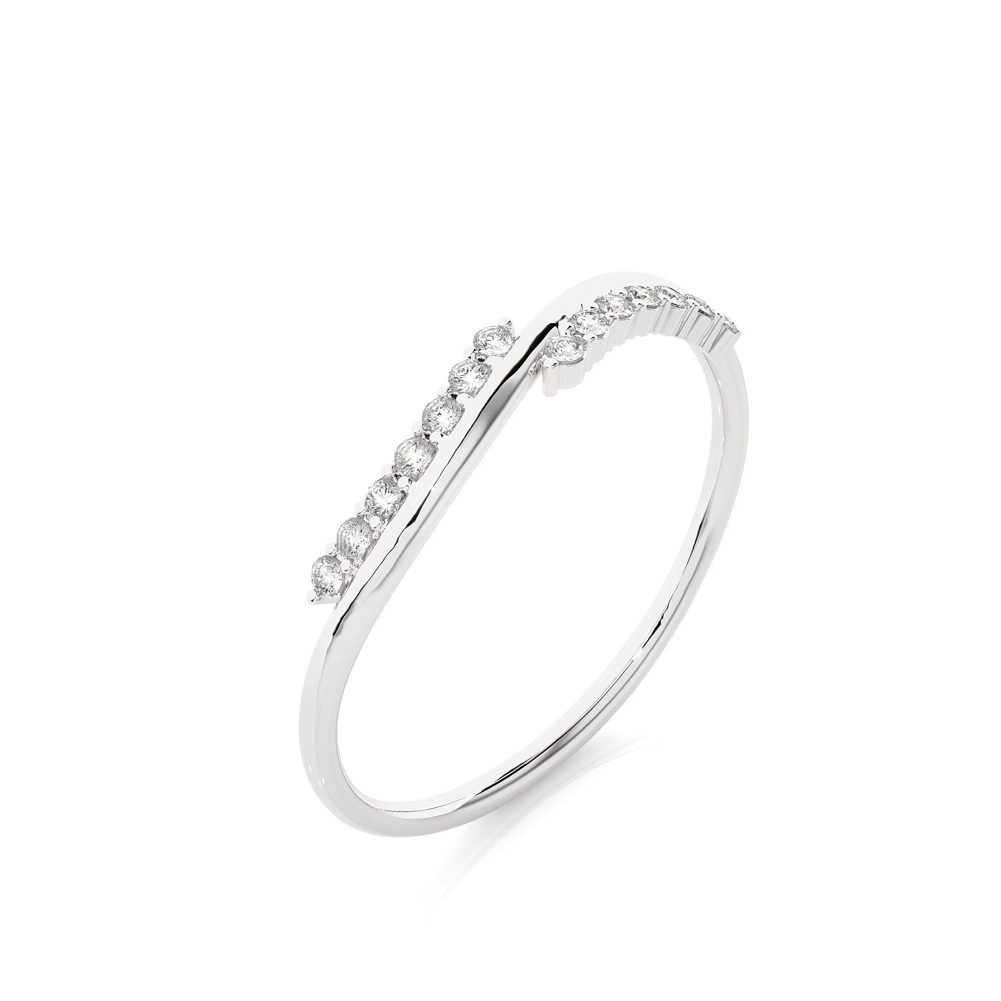 Light Minimalist Diamond Ring 3D print model_3