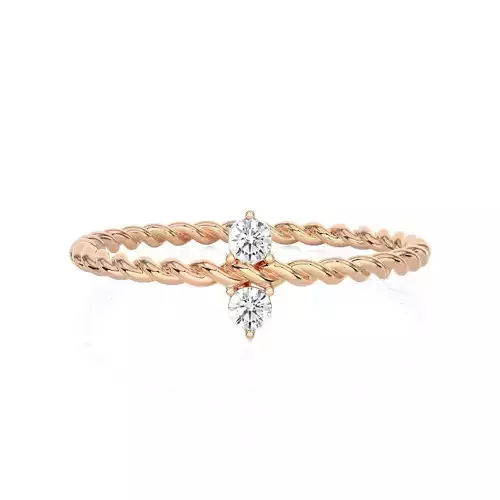 Light Minimalist Diamond Ring