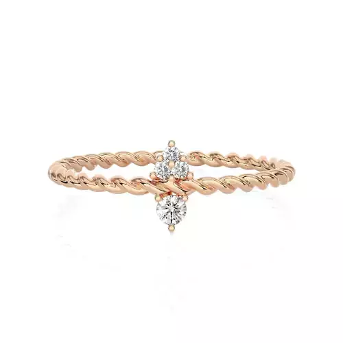 Light Minimalist Diamond Ring