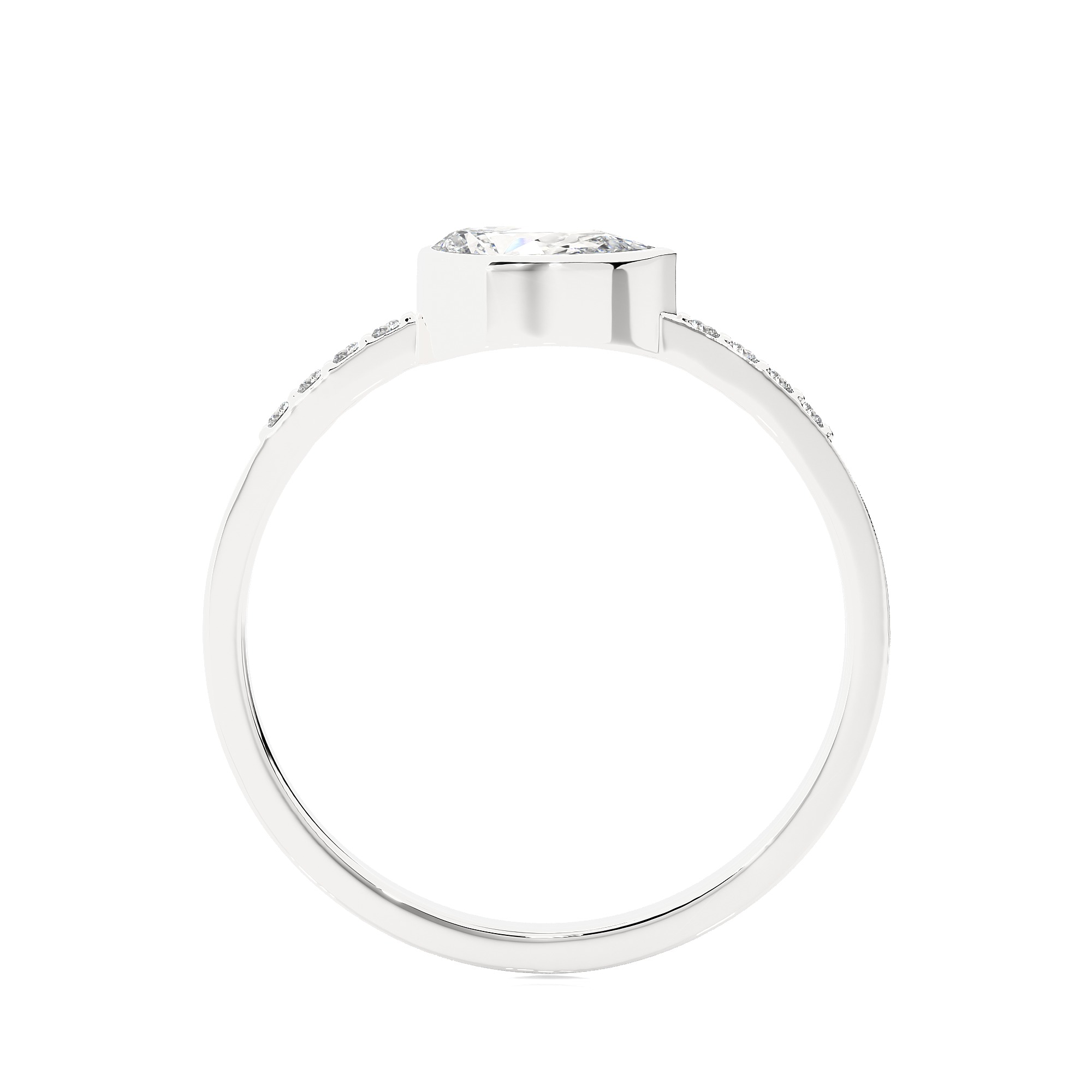 Light Minimalist Diamond Ring 3D print model_11