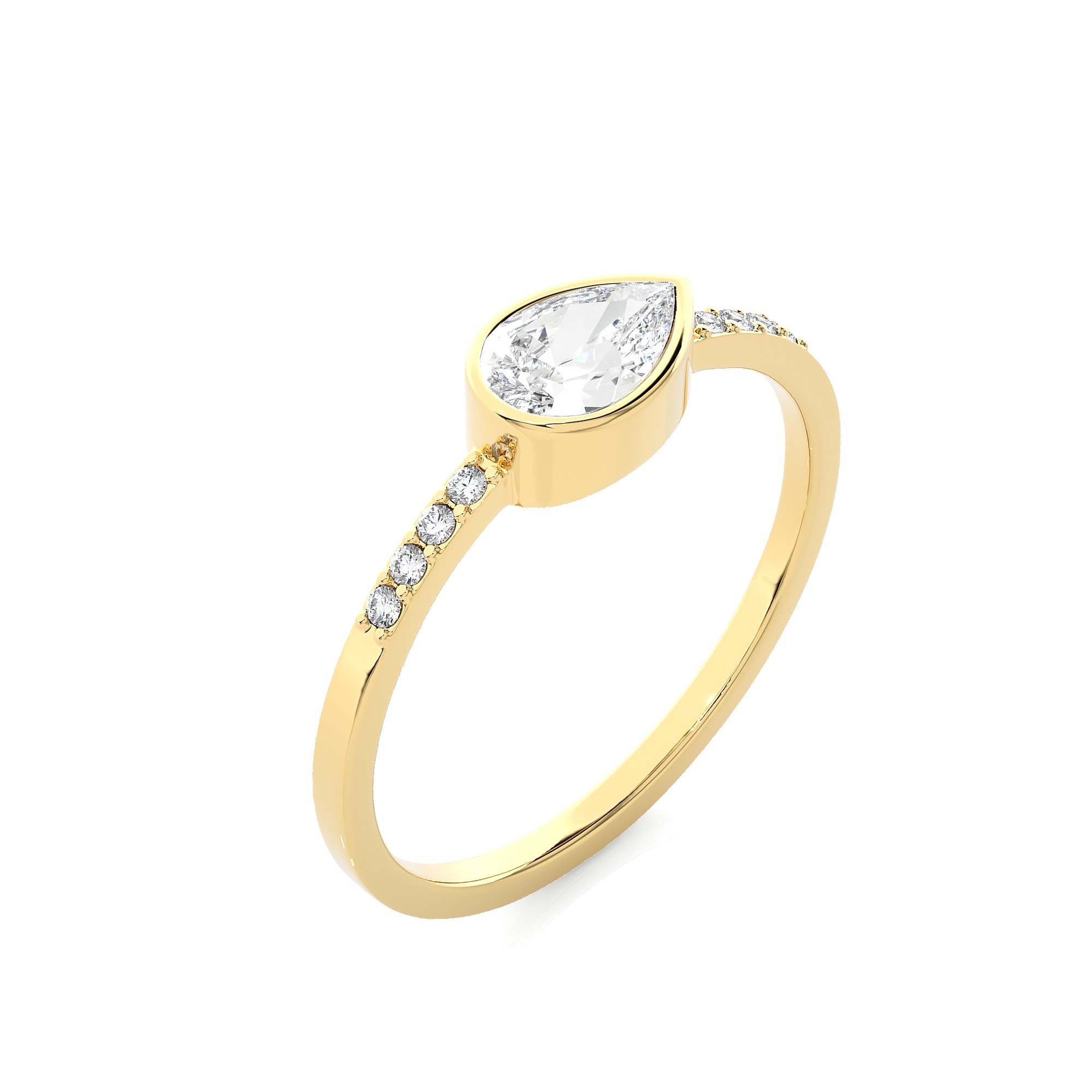 Light Minimalist Diamond Ring 3D print model_3