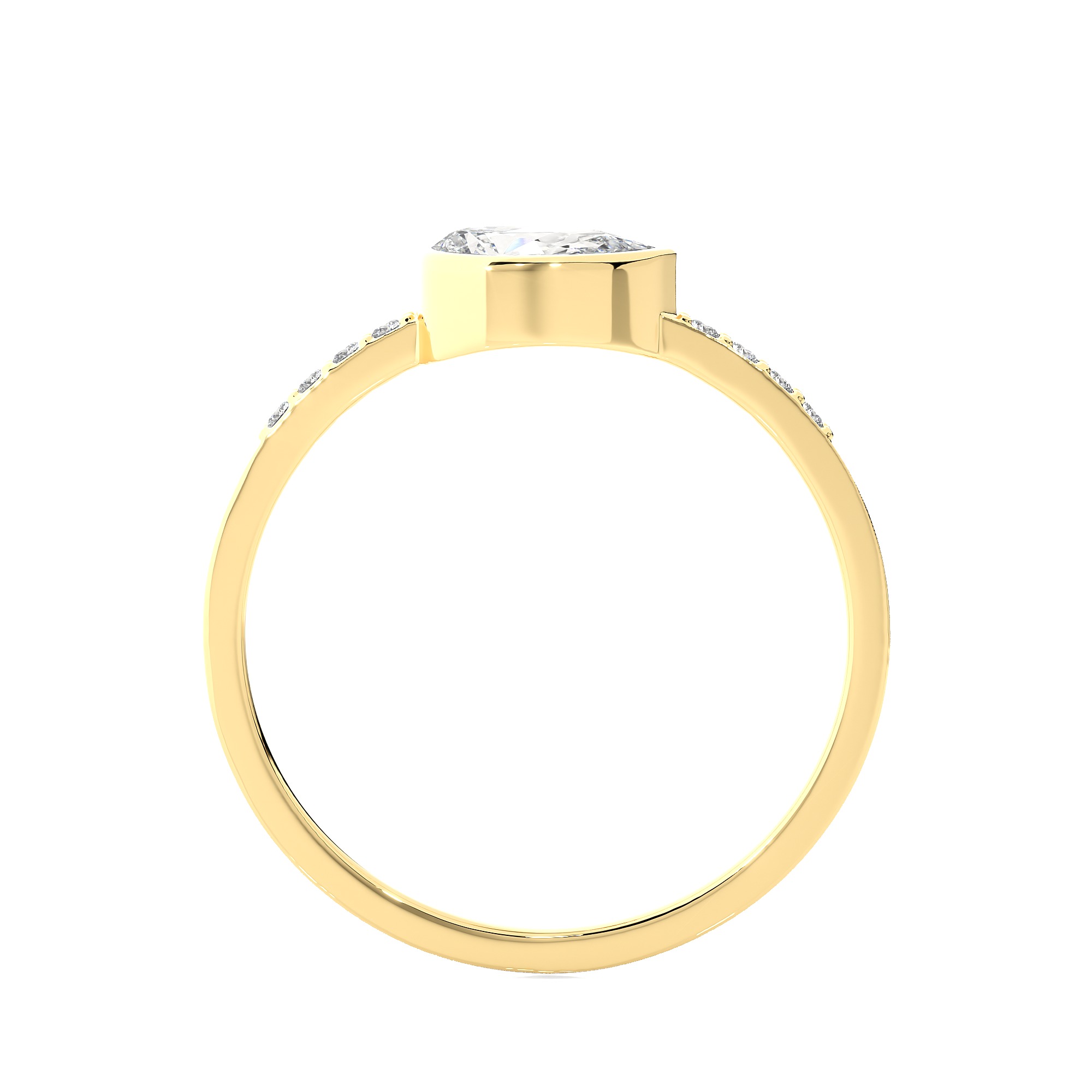 Light Minimalist Diamond Ring 3D print model_12