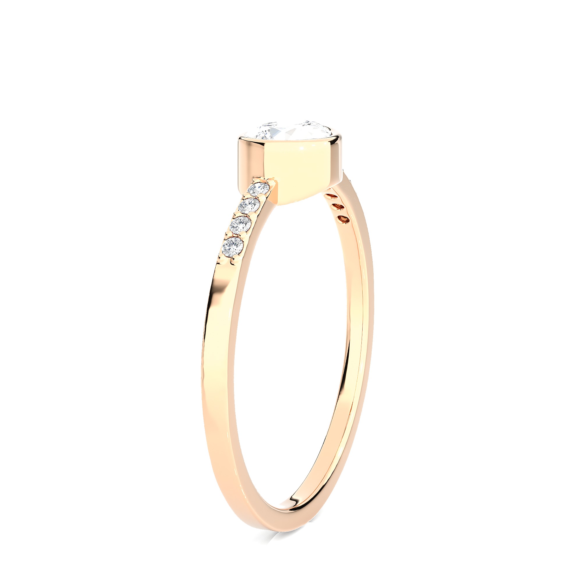 Light Minimalist Diamond Ring 3D print model_7
