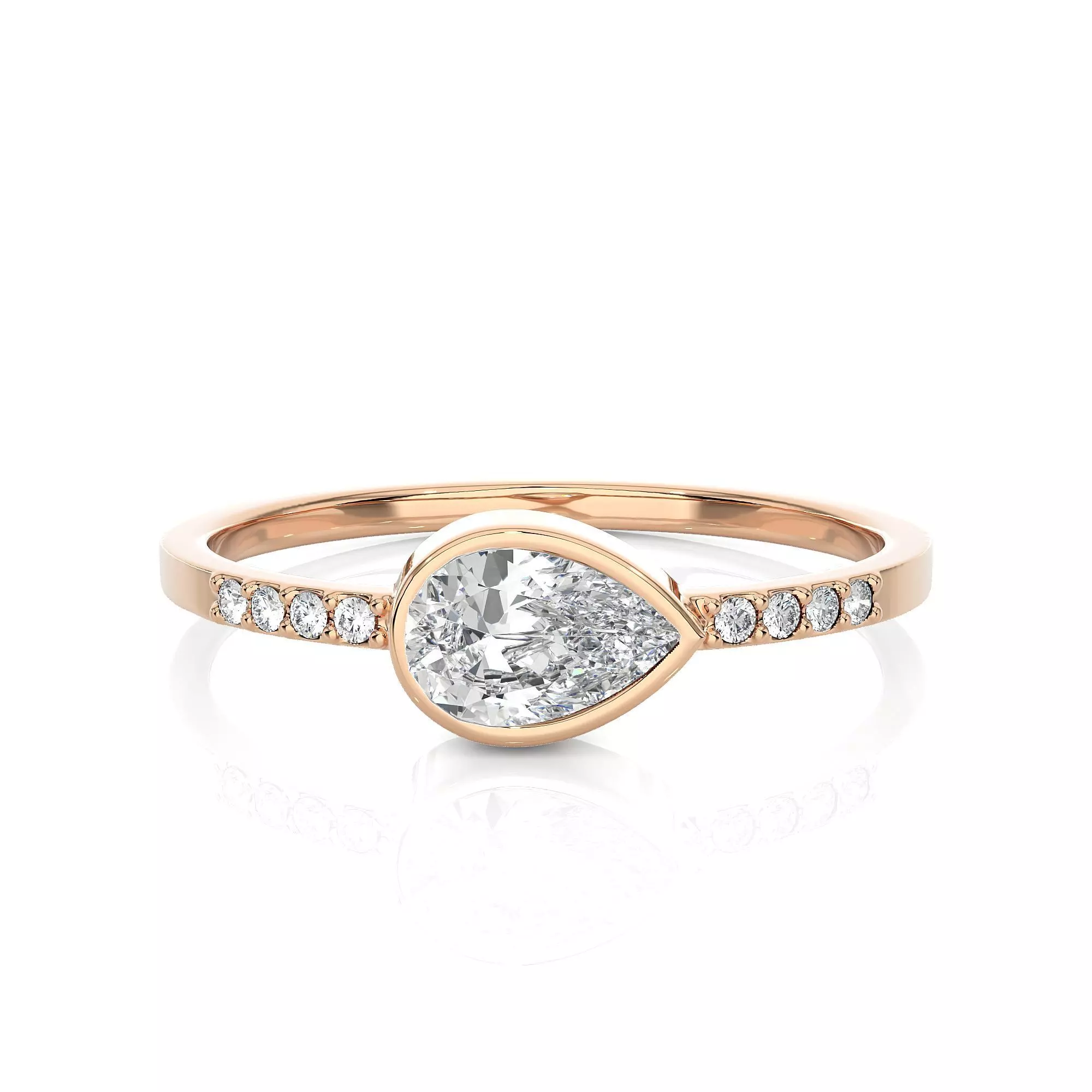 Light Minimalist Diamond Ring 3D print model_0