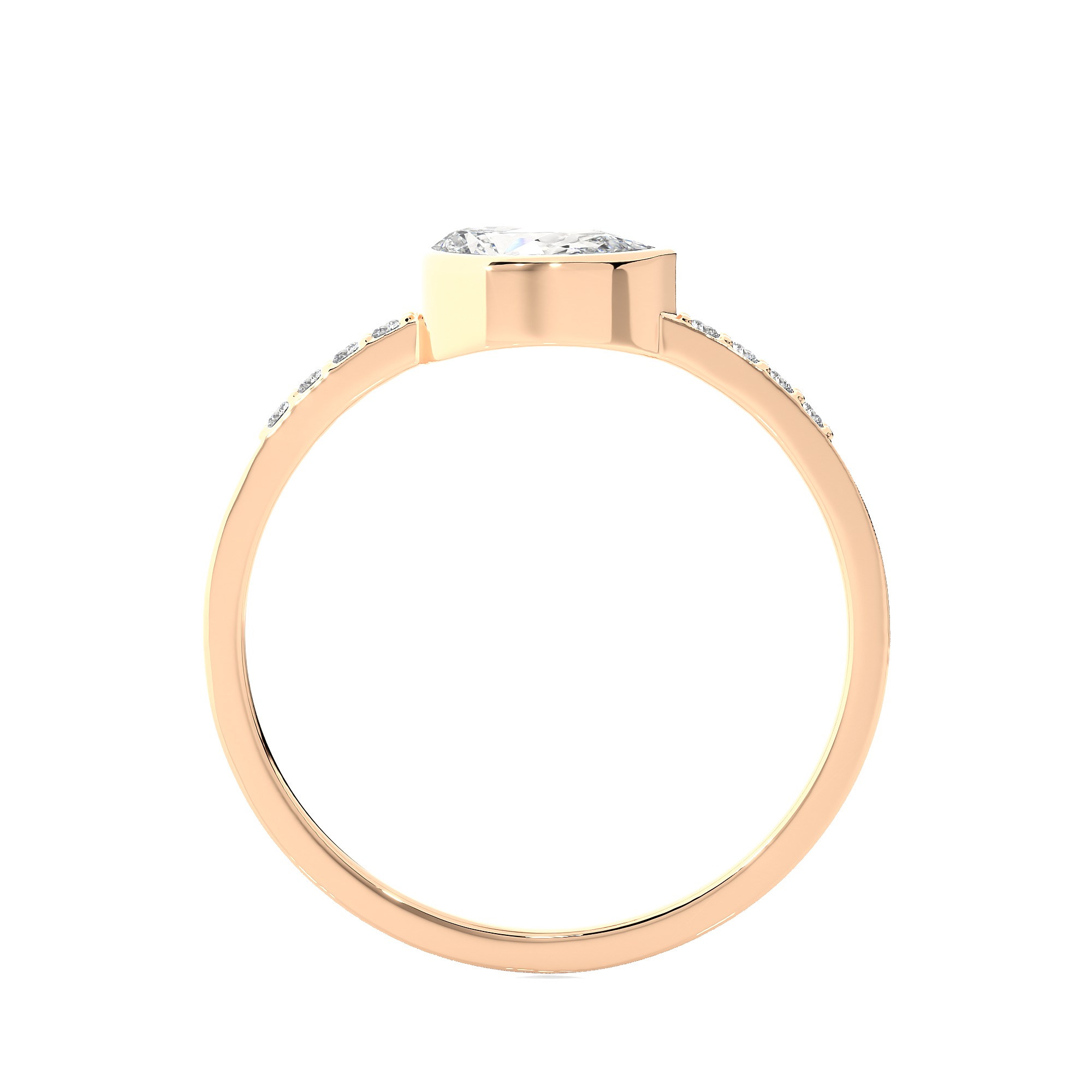 Light Minimalist Diamond Ring 3D print model_10