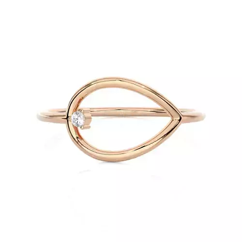 Light Minimalist Diamond Ring