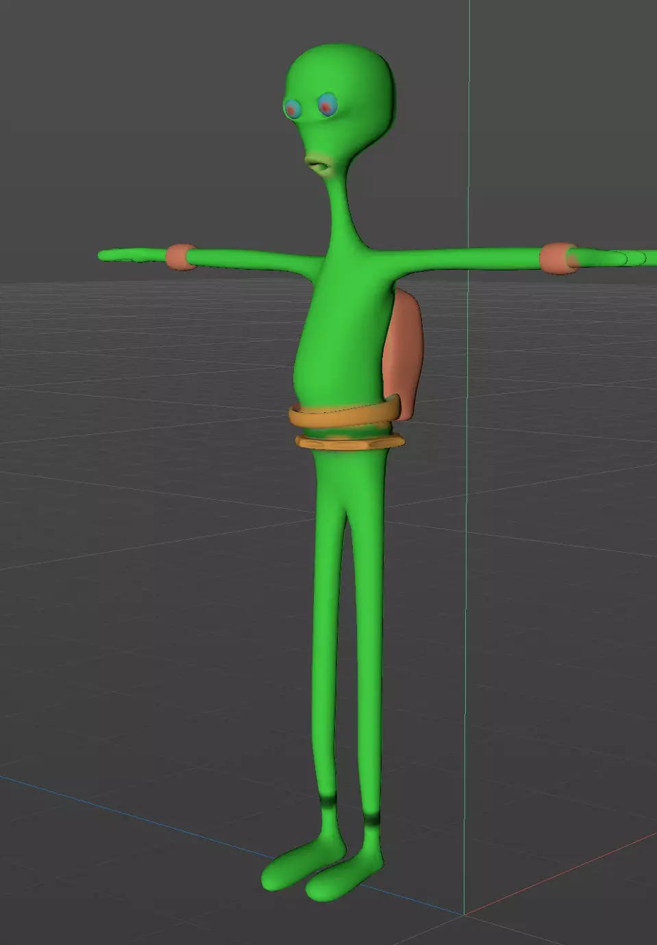 Personage 3d Low-poly 3D model_0