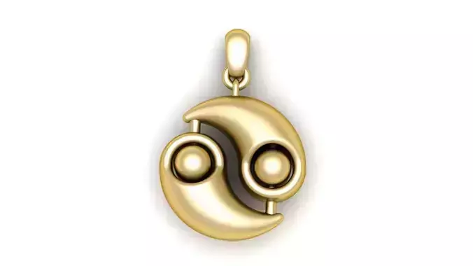 Stylish yin yang pendant 3d Printable Model 3D print model