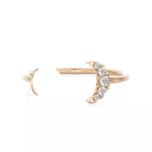 Light Minimalist Diamond Ring 3D print model