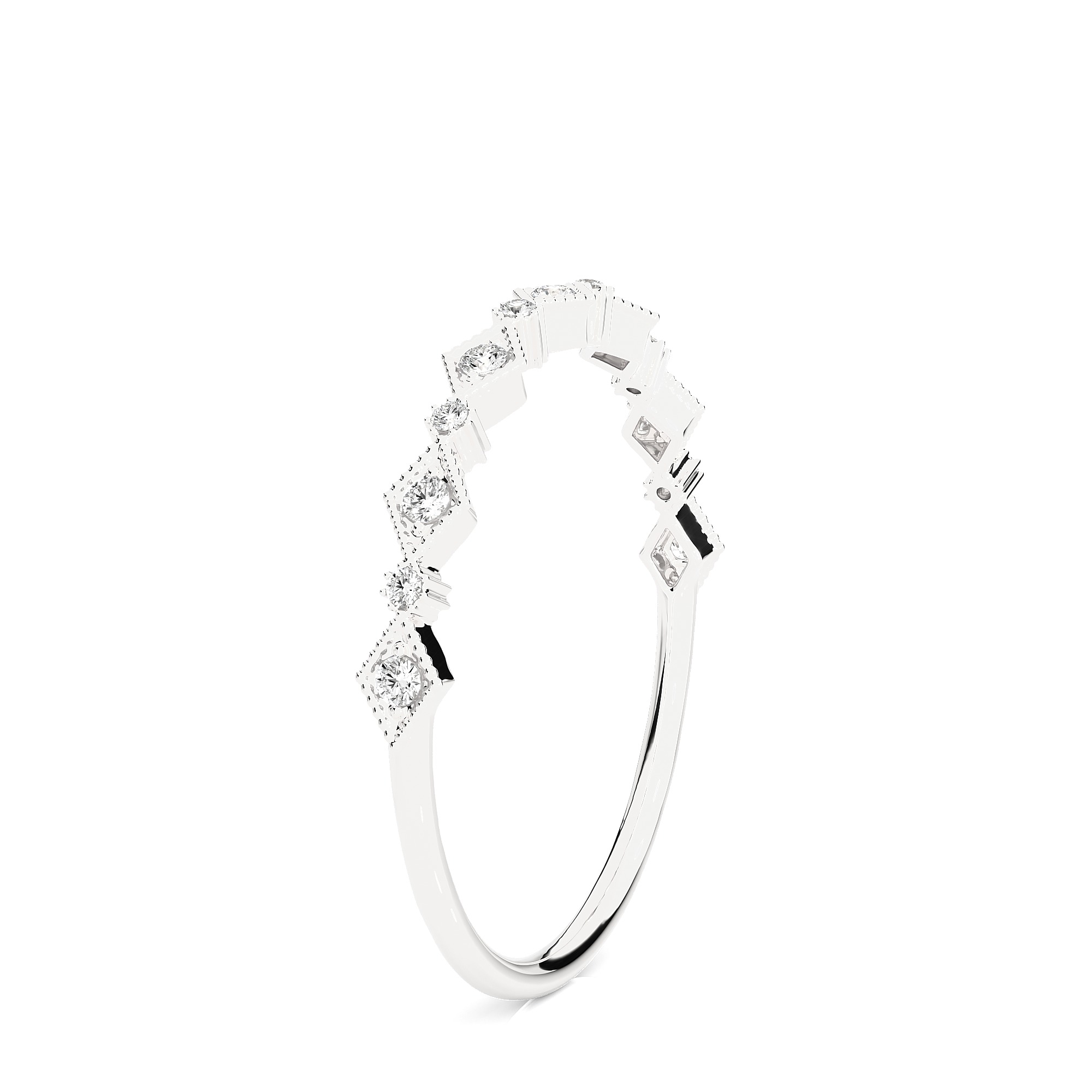 Light Minimalist Diamond Ring 3D print model_12