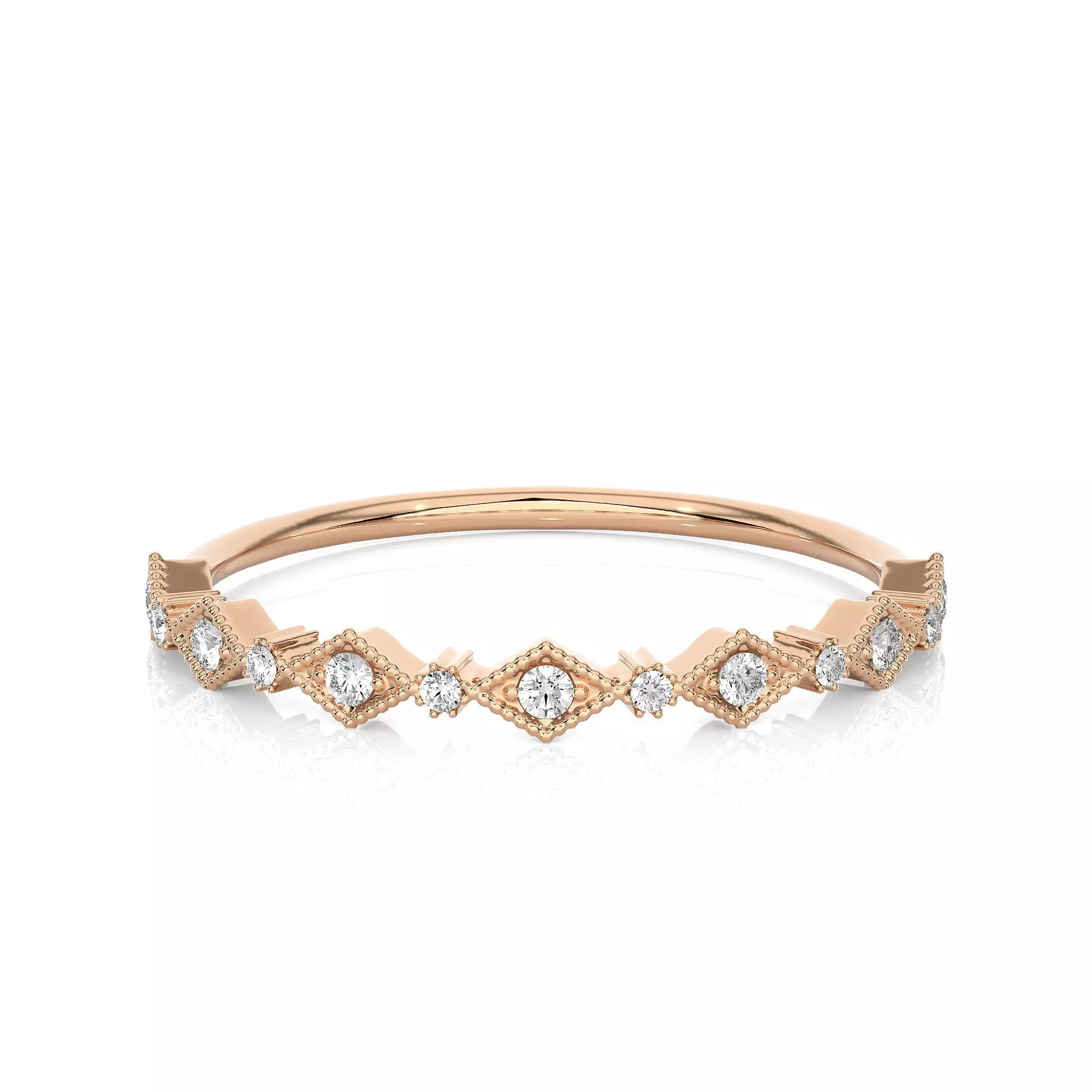 Light Minimalist Diamond Ring 3D print model_0