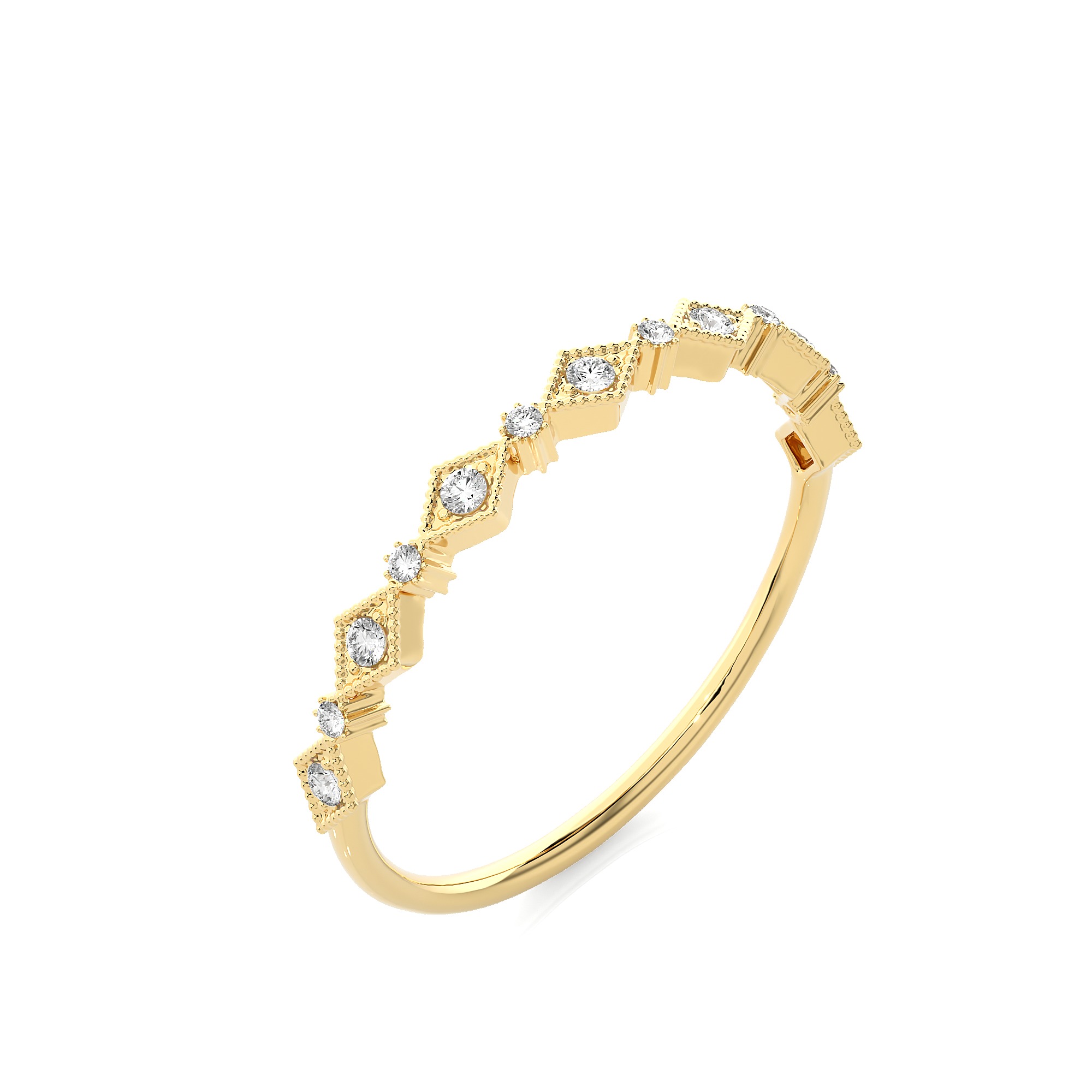 Light Minimalist Diamond Ring 3D print model_8