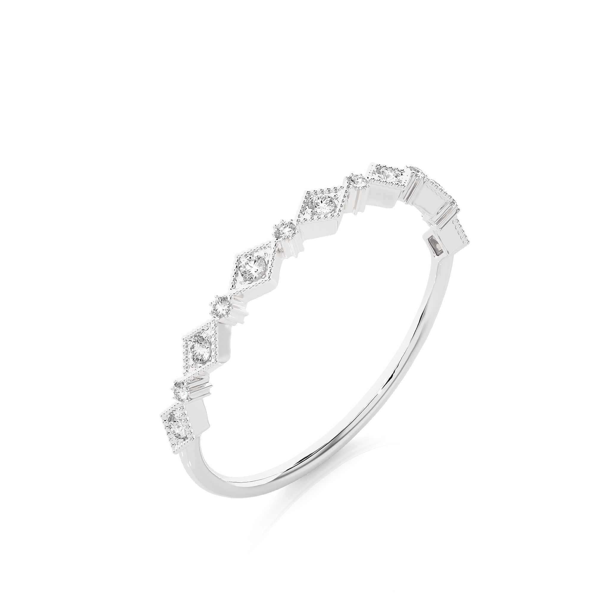 Light Minimalist Diamond Ring 3D print model_9