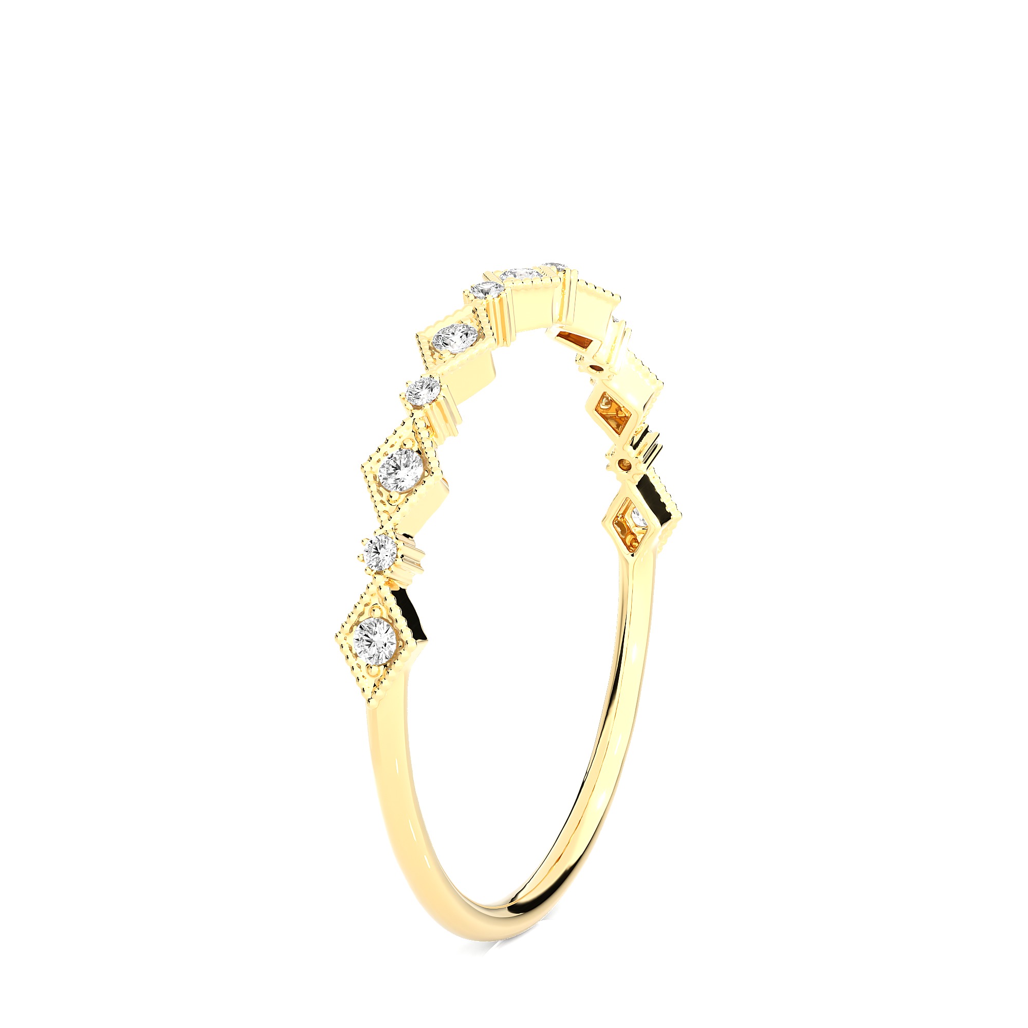 Light Minimalist Diamond Ring 3D print model_11