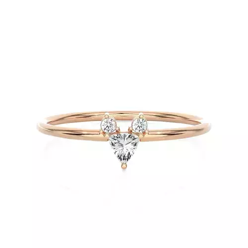 Light Minimalist Diamond Ring