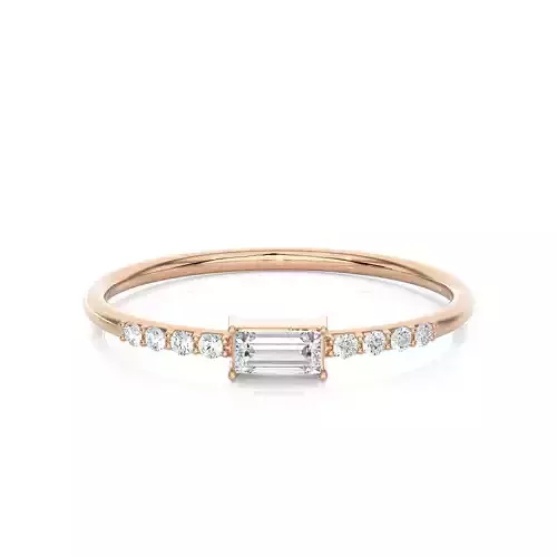 Light Minimalist Diamond Ring
