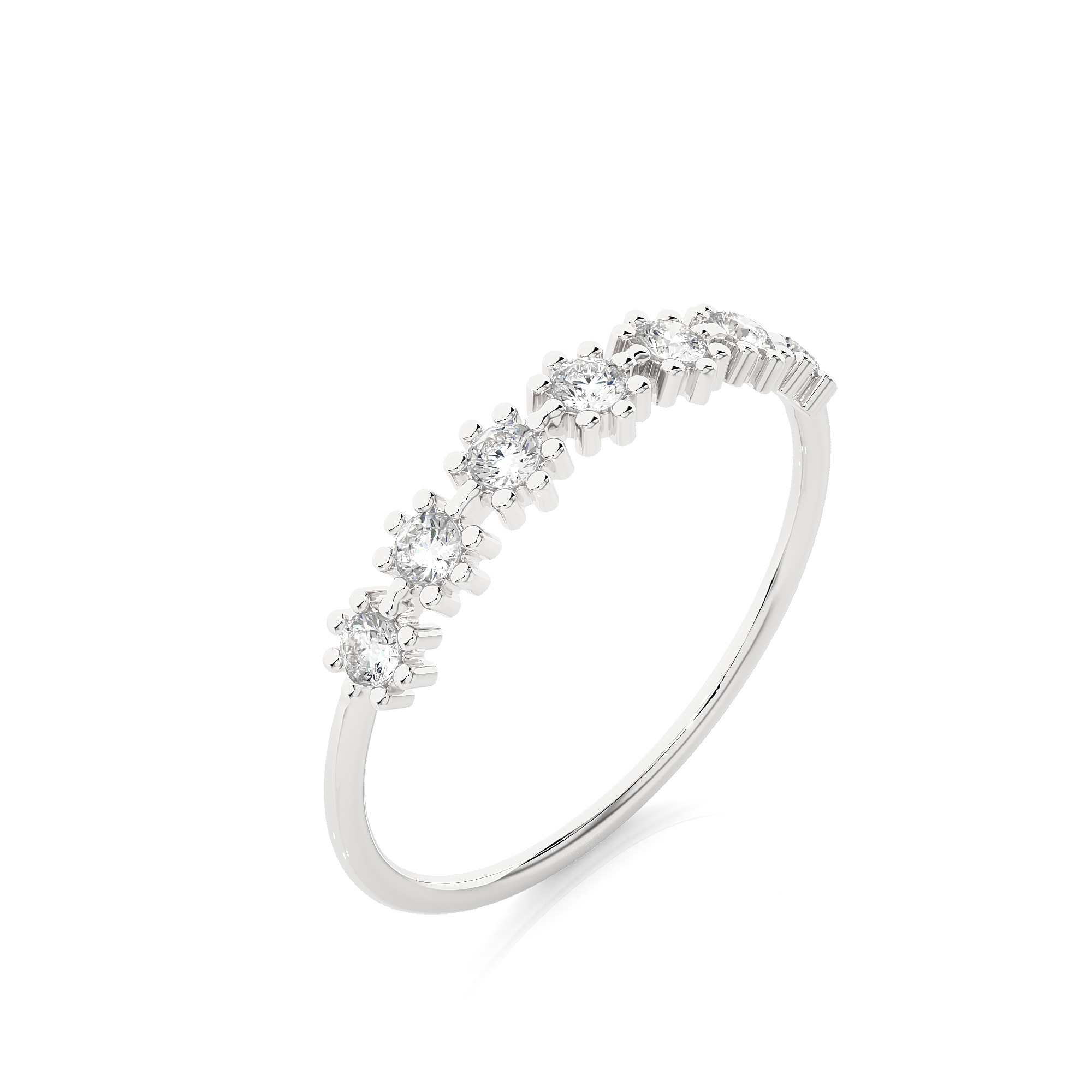 Light Minimalist Diamond Ring 3D print model_3