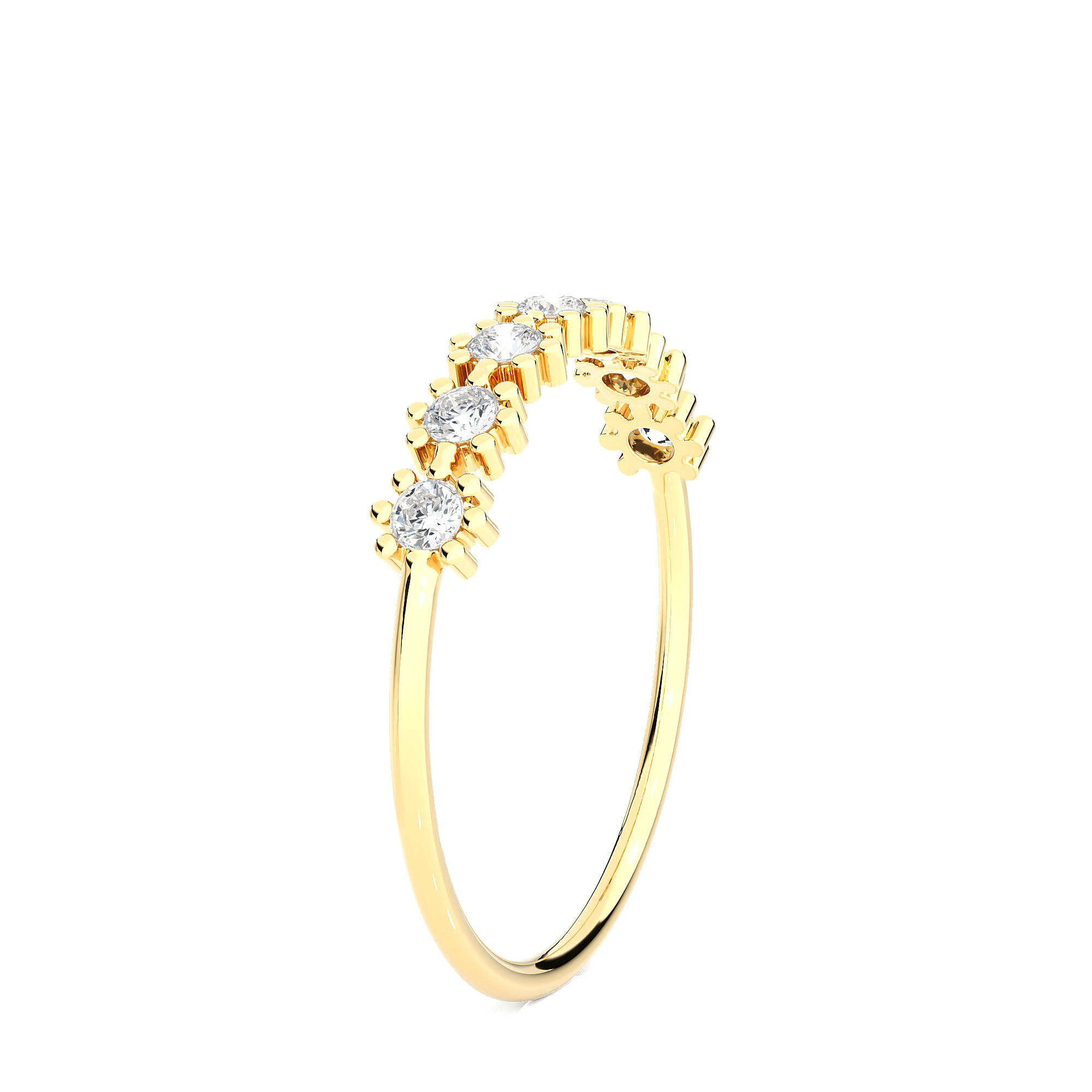 Light Minimalist Diamond Ring 3D print model_9