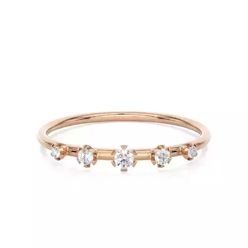 Light Minimalist Diamond Ring