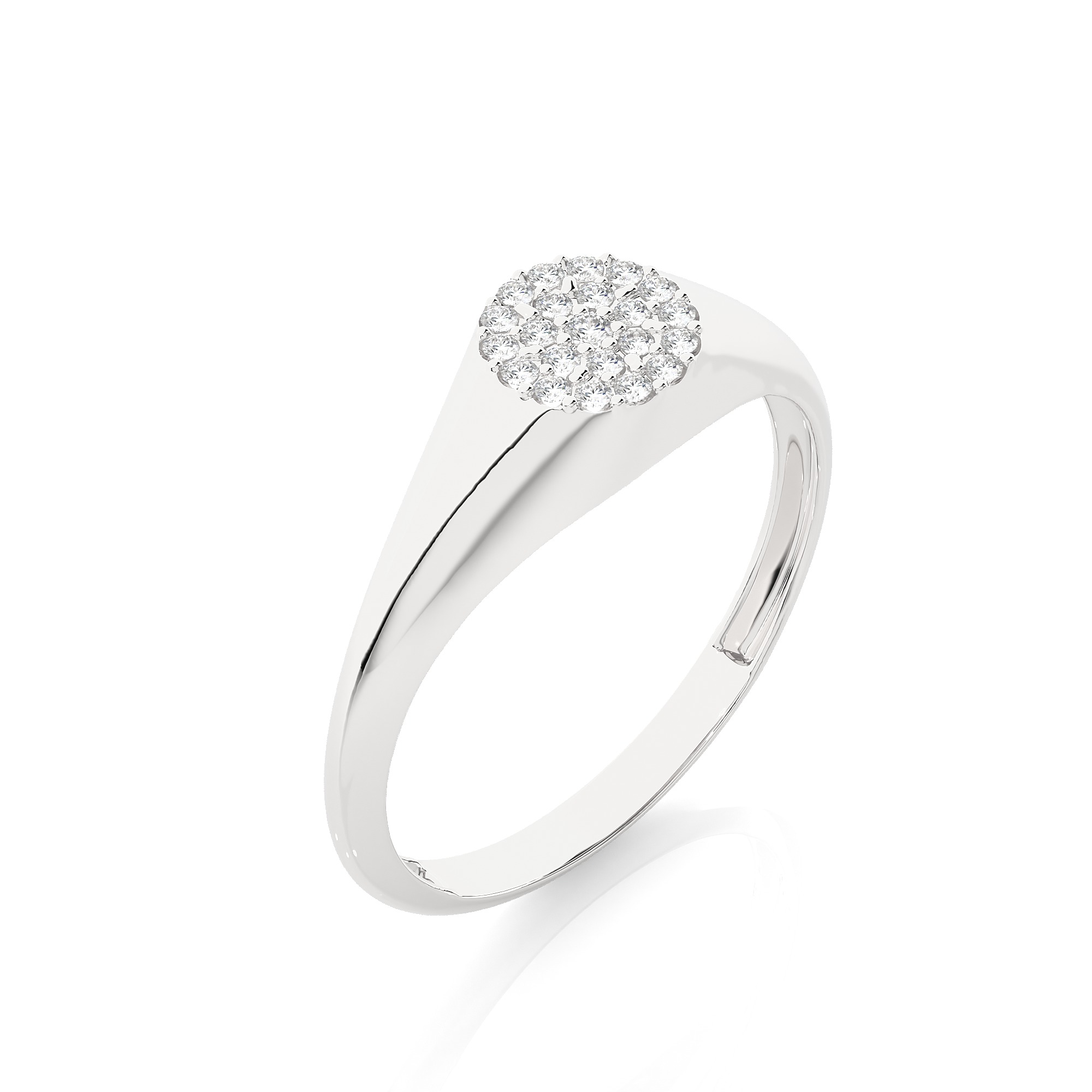 Light Minimalist Diamond Ring 3D print model_9