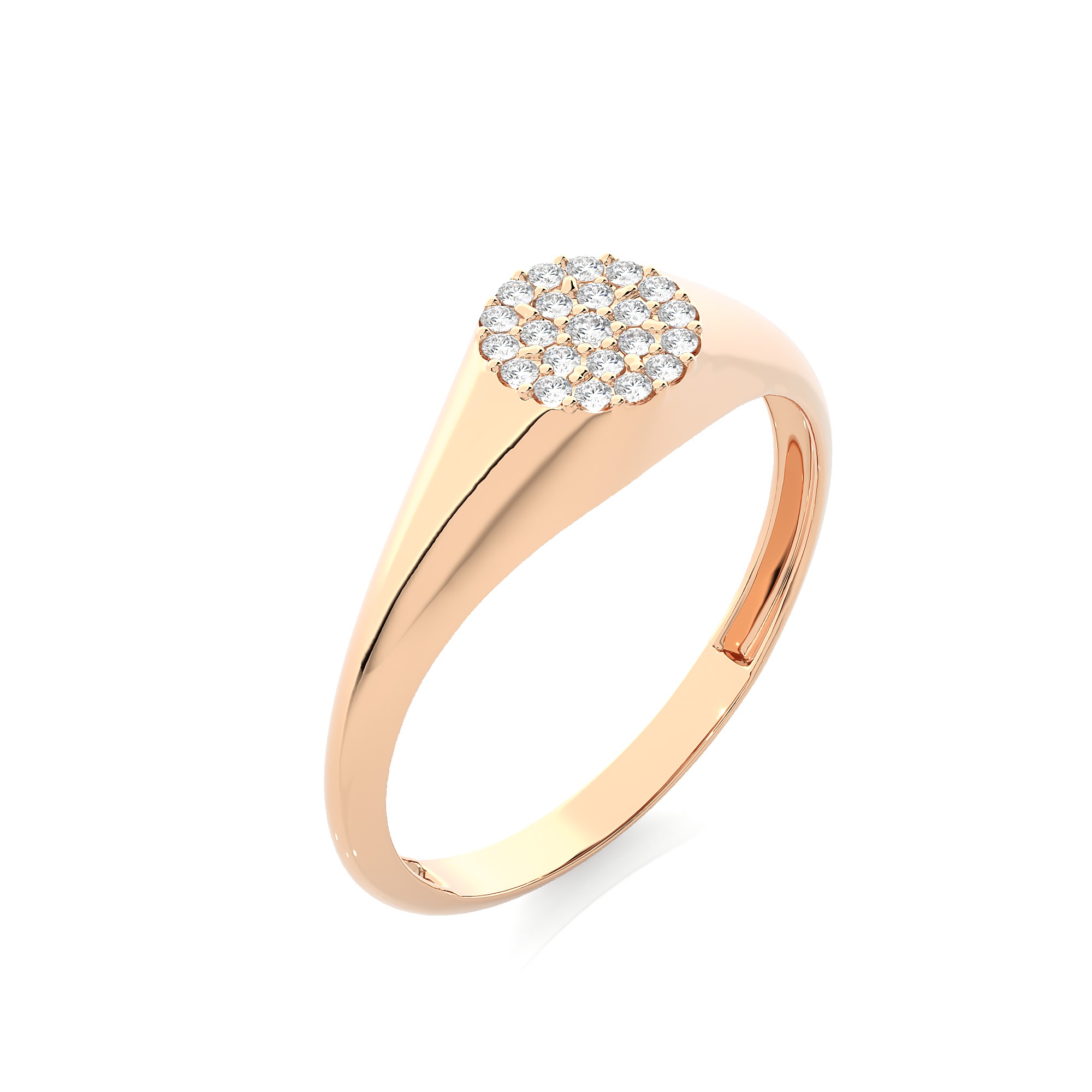 Light Minimalist Diamond Ring 3D print model_7