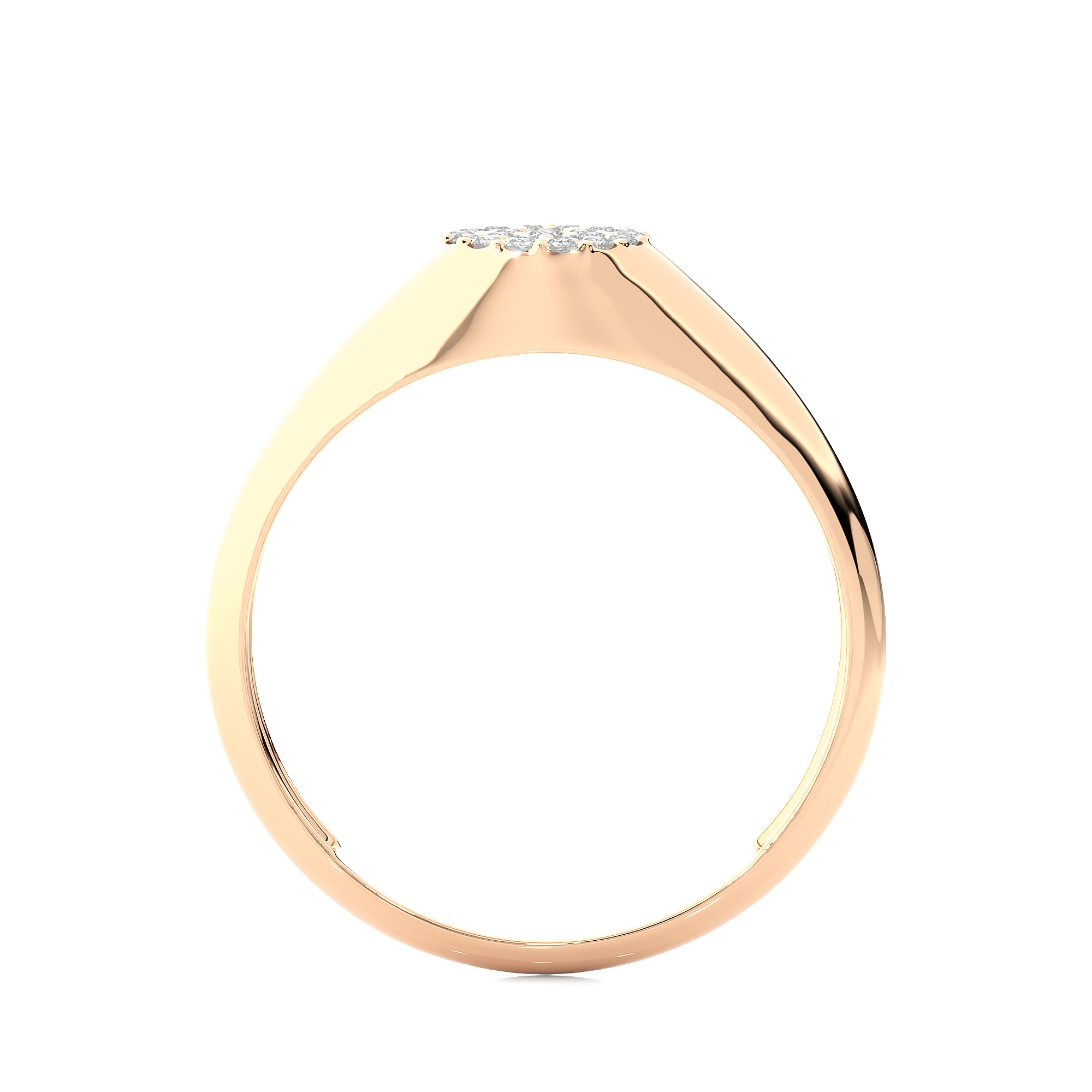 Light Minimalist Diamond Ring 3D print model_2