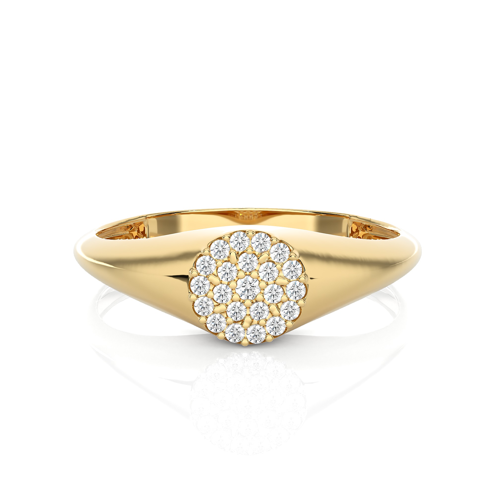 Light Minimalist Diamond Ring 3D print model_3