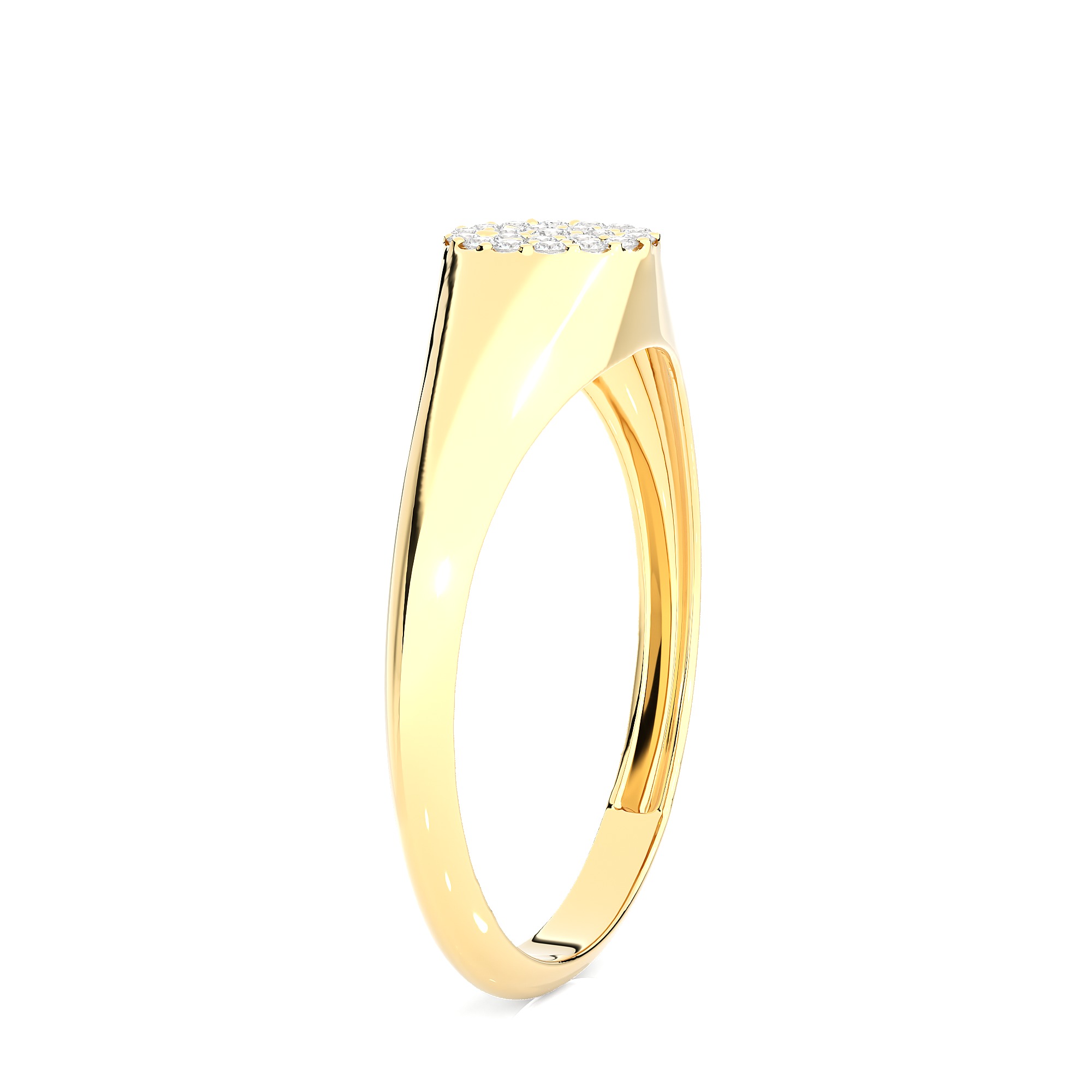 Light Minimalist Diamond Ring 3D print model_12