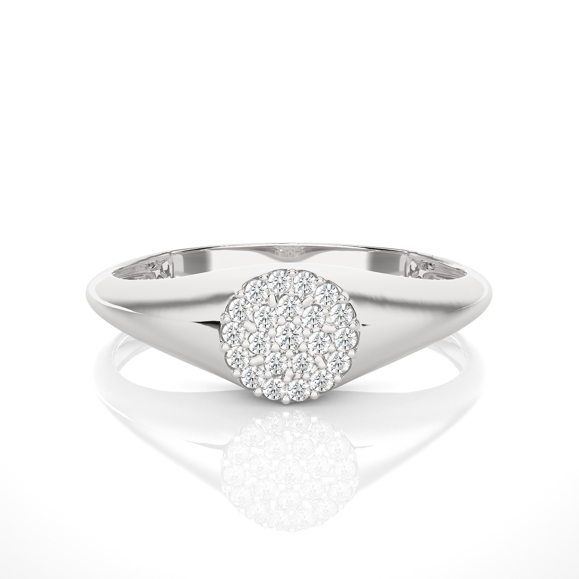 Light Minimalist Diamond Ring 3D print model_4