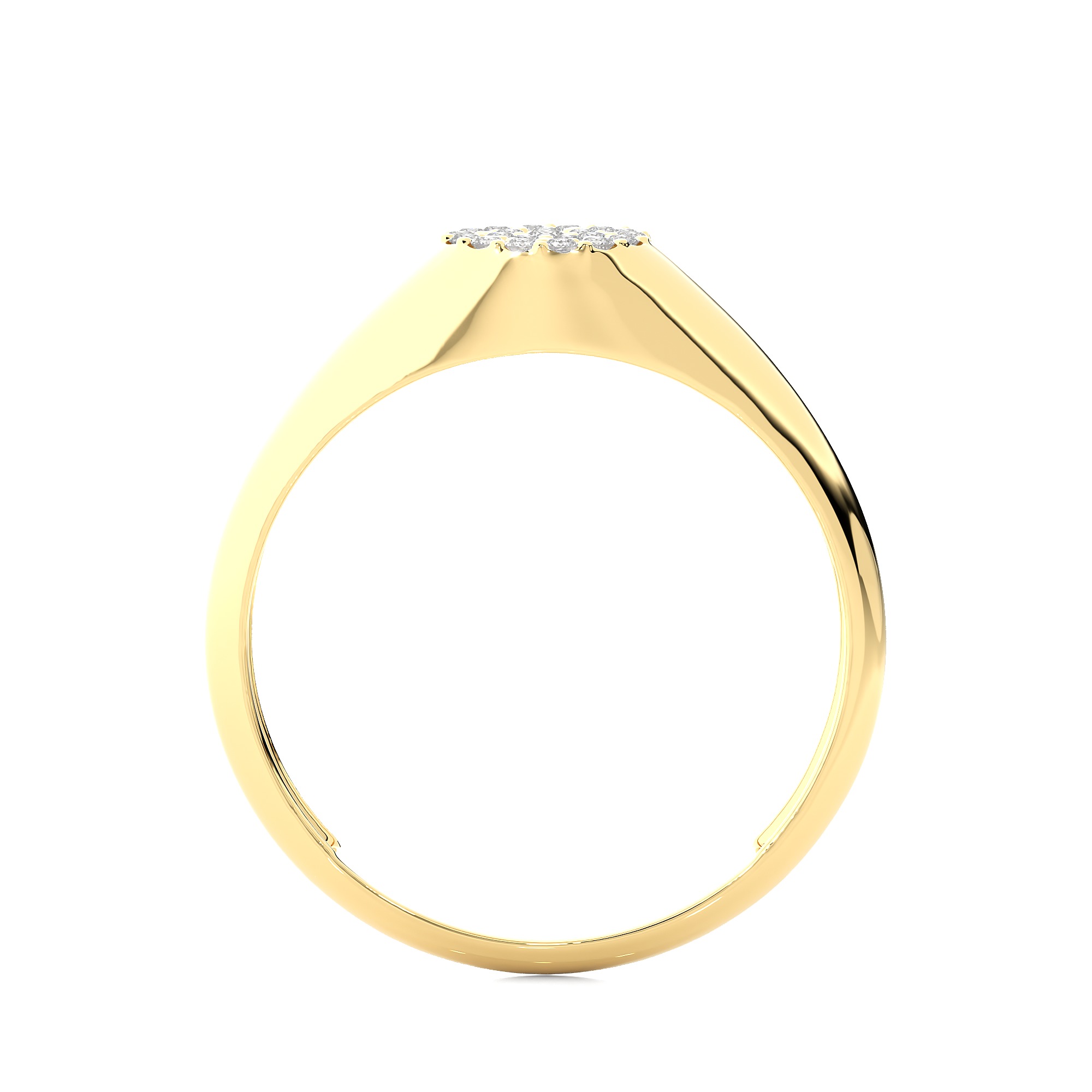 Light Minimalist Diamond Ring 3D print model_6