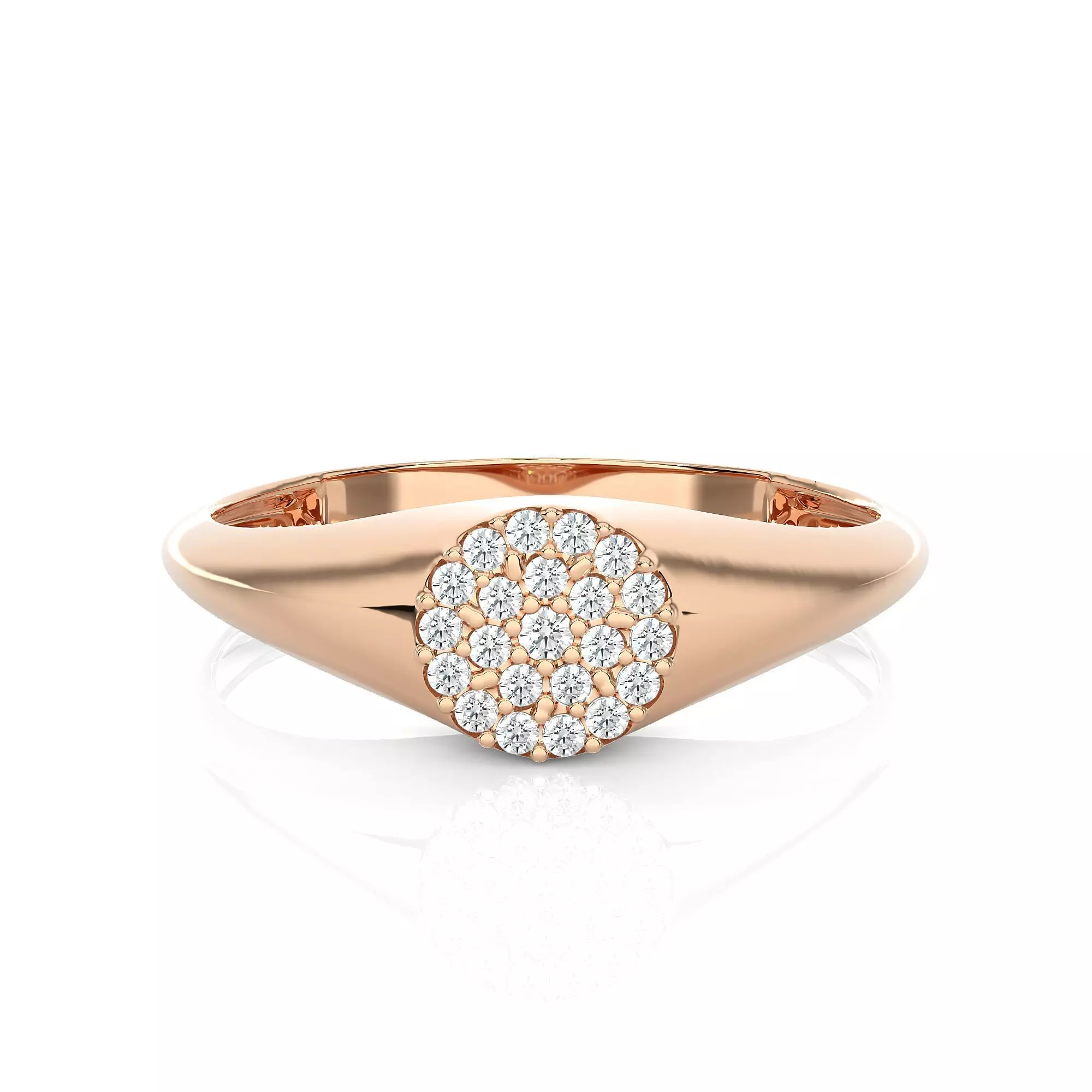 Light Minimalist Diamond Ring 3D print model_0