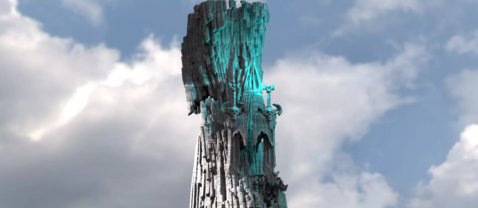 Dark ages spire cliff  3D model_0