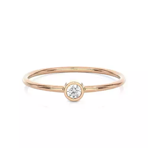 Light Minimalist Diamond Ring