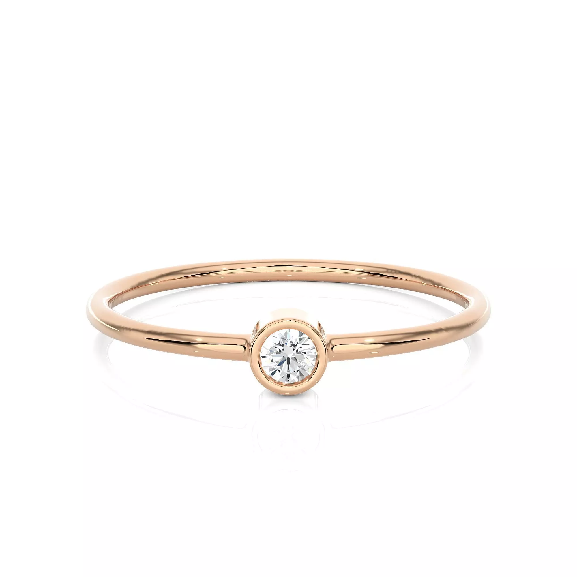 Light Minimalist Diamond Ring 3D print model
