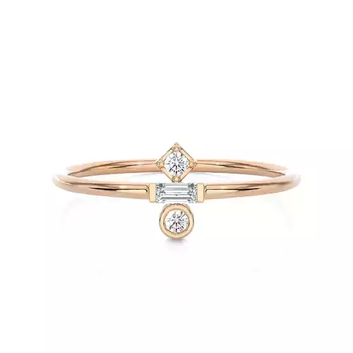 Light Minimalist Diamond Ring