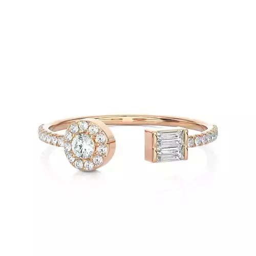 Light Minimalist Diamond Ring 3D print model