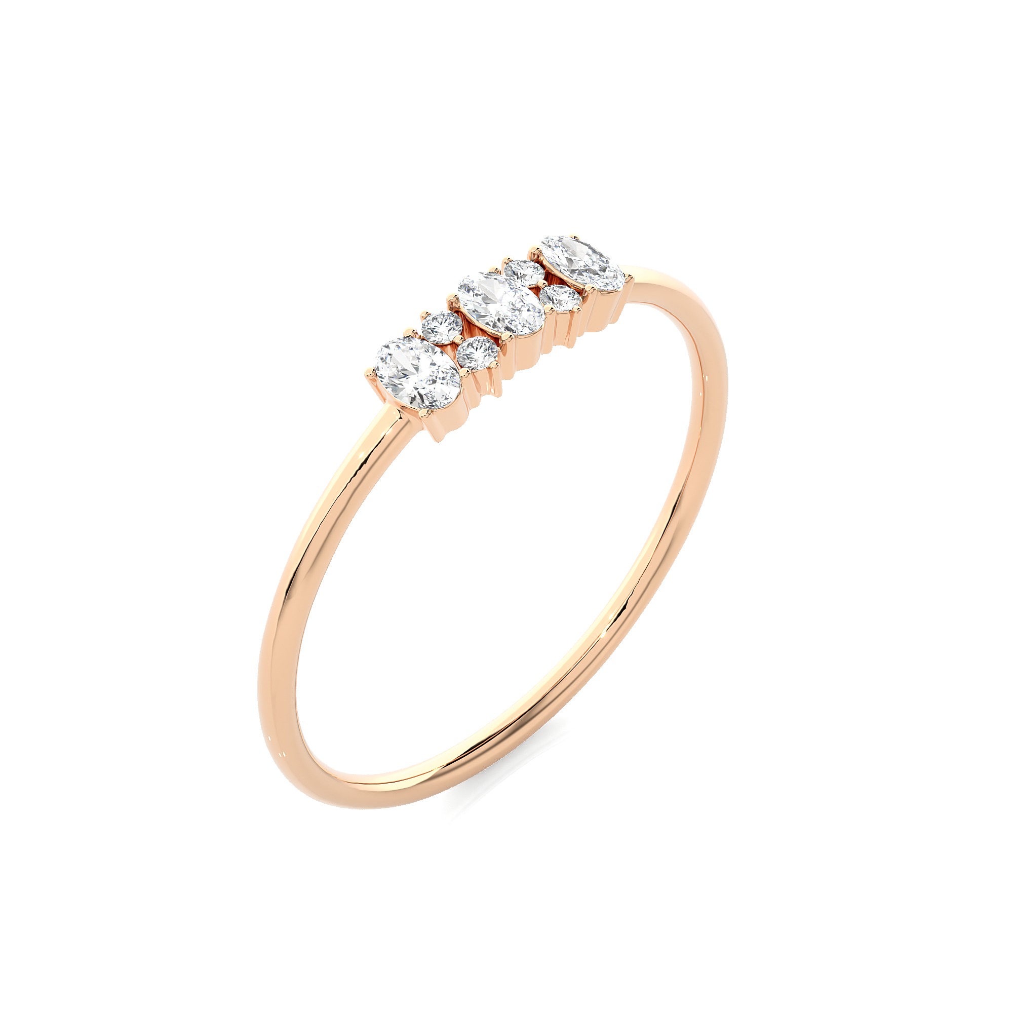 Light Minimalist Diamond Ring 3D print model_6