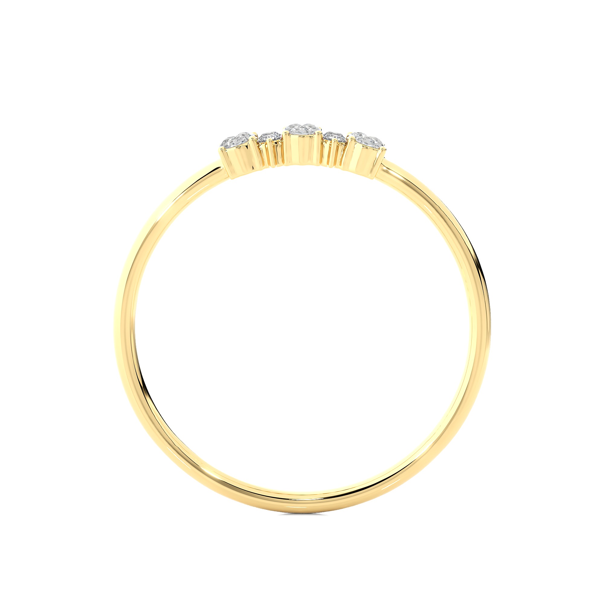 Light Minimalist Diamond Ring 3D print model_15