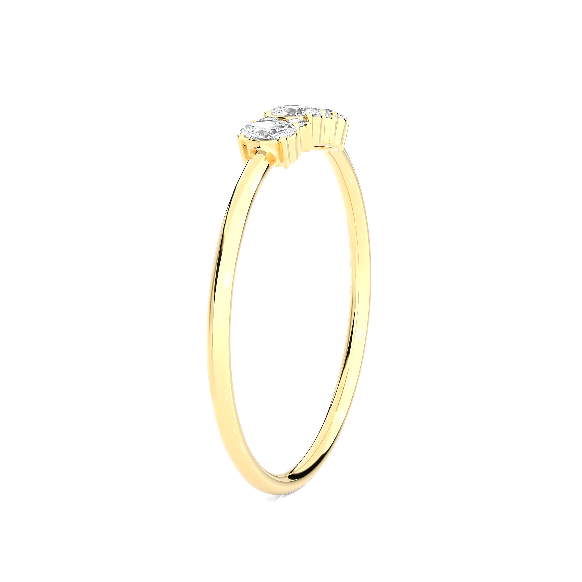 Light Minimalist Diamond Ring 3D print model_12