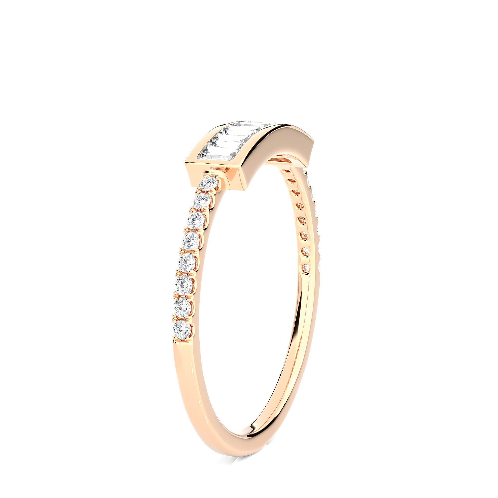 Light Minimalist Diamond Ring 3D print model_7