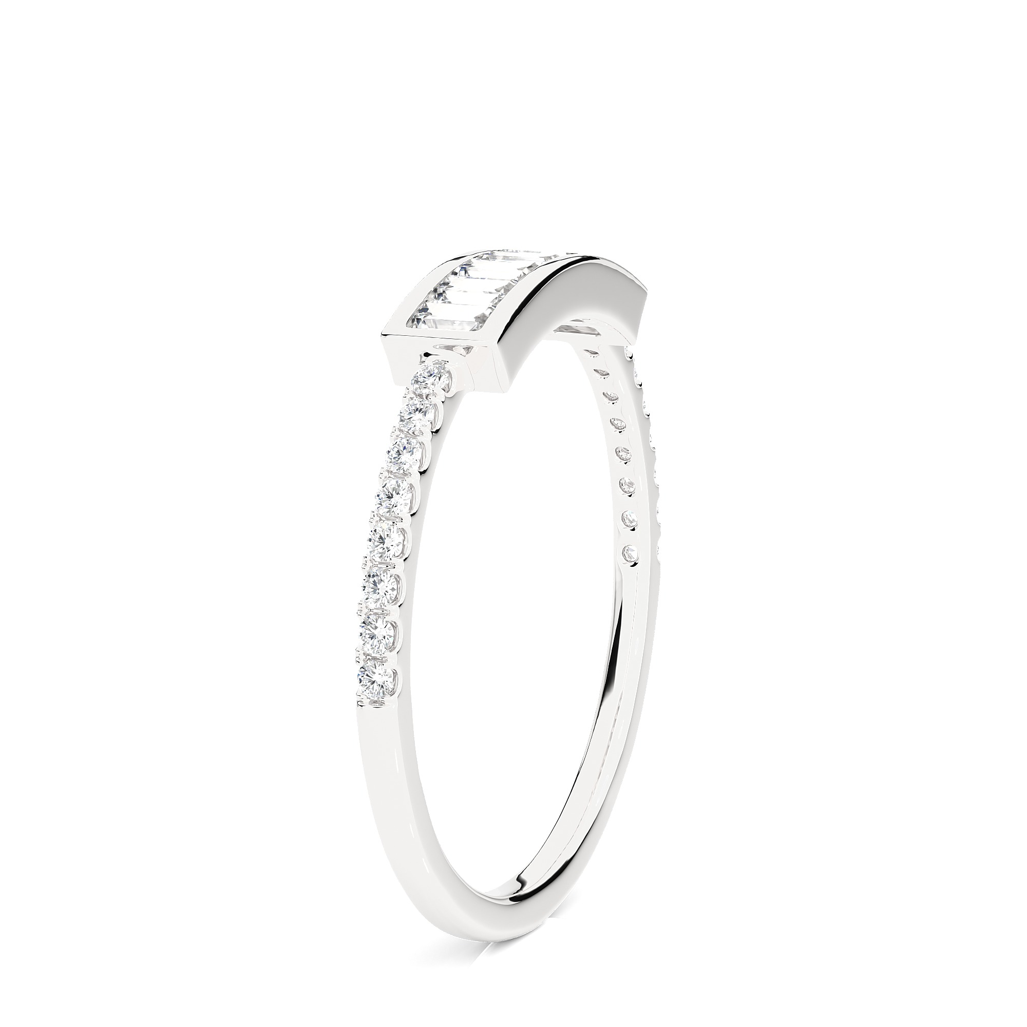 Light Minimalist Diamond Ring 3D print model_8